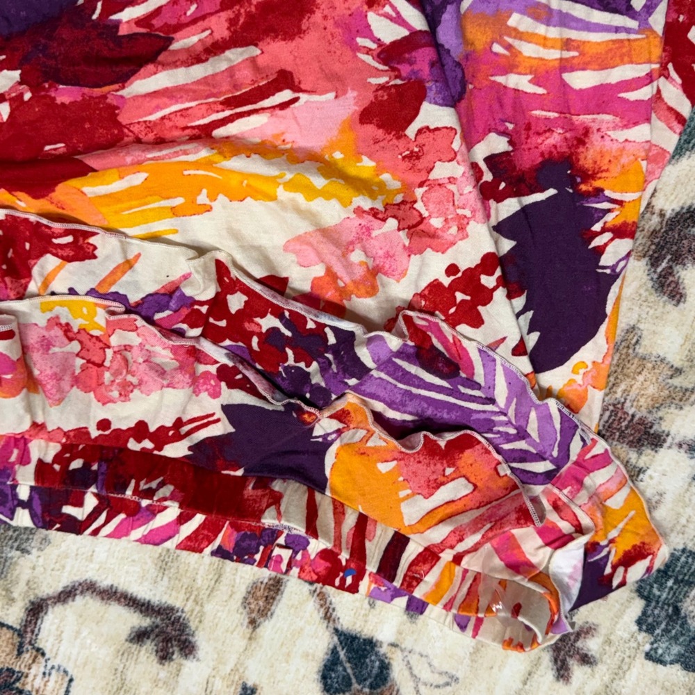 Lane Bryant Floral Print Strapless Top Skirt Colorful‎ Bohemian Style Size 14/16 - Picture 4 of 5